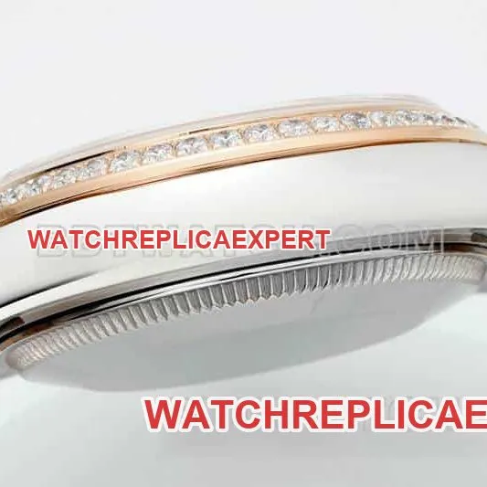 ARF FactoryRolex log 1:1top-tier replicarose gold diskdiamond bezel31mm intergold five-lattice chain link278381front live photo