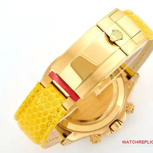 collectible watch Rolex Daytona yellow mother-of-pearl disc diamond bezel116519front live photo
