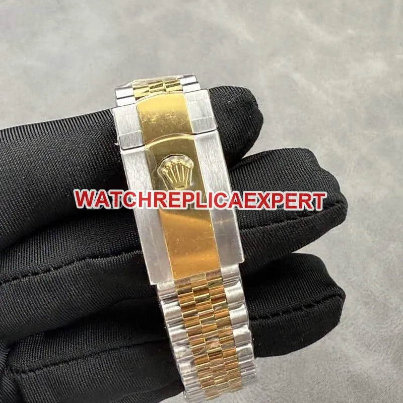 ARF factory Rolex logbook super A dark gray disk 41mm intermediate gold five rows of links 126333 strap real photo