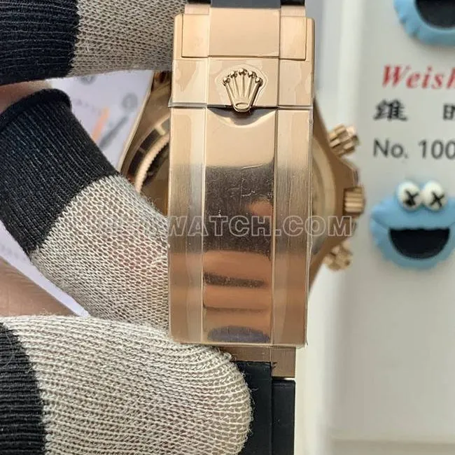 1:1replica watch QF factory DaytonaRolex coffee tray rose gold4131 mechanical caseback live photo