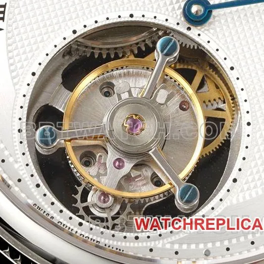 Breguet watch RMS factory classic white disk tourbillon mechanical belt model front real picture