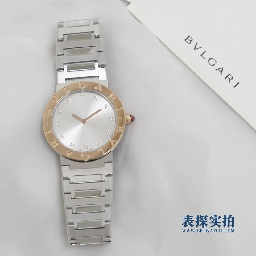 top-tiersuper cloneBvBvlgari ladies rose gold diamond quartz watch clasp
