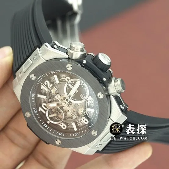 BBF Big Bang Hublot1:1replica watch hollow disc rubber model 421.NM.1170.RXclasp picture