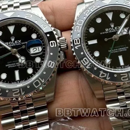 clean factory black gray circle top-tier watch 2024GMT-MasterII new model 126710lumewater resistance3285movement natural light pair width=