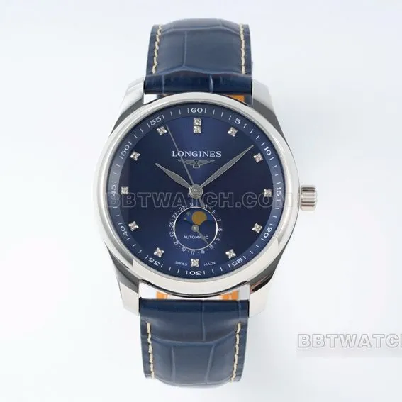 APS factory Longines watchmaking tradition 1:1super cloneblue dialmoon phaseL2.909.4.97.0front live photo