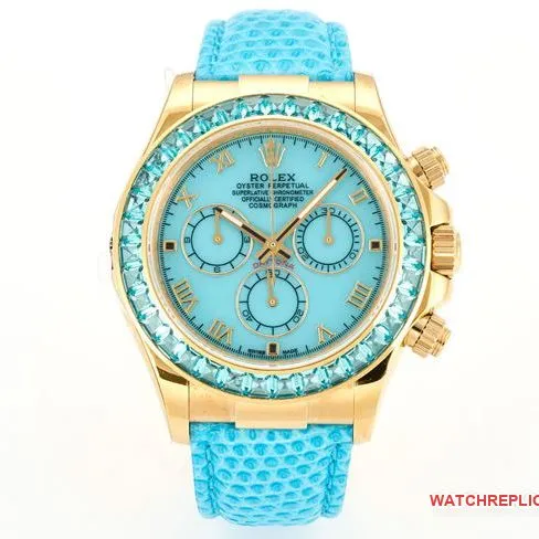 1:1replica watch RolexDaytona blue mother-of-pearl diskdiamond bezel116519clasplive photos