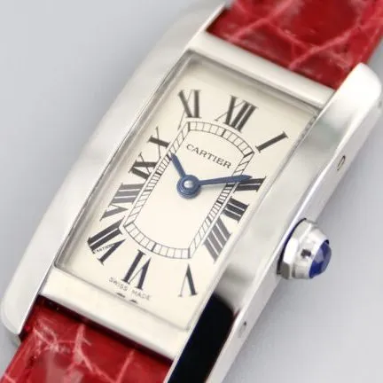 top-tier replicaCartier popular masterpiece elegant American tank WSTA0016 watch front view