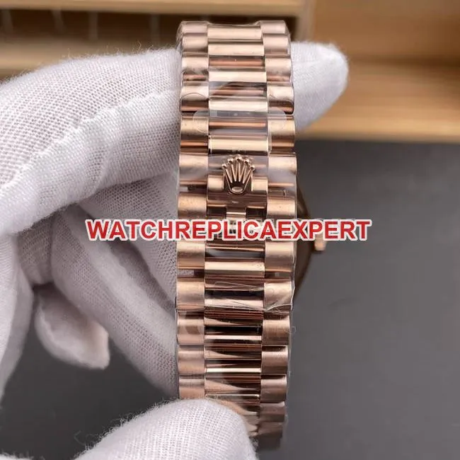 top-tier watch QF factory RolexDay-Date olive green dialrose gold40mmfront live photo