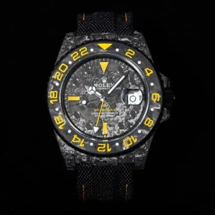 top-tiersuper cloneVS Factory new RolexGMT-Master carbon fiber case men's watch front view