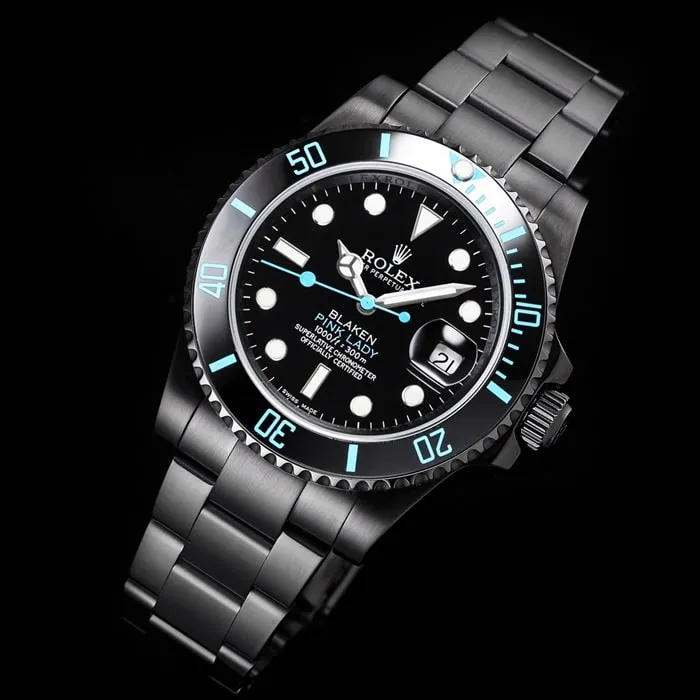 top-tier watch Rolex men's black dial Submariner series steel bracelet watch back cover watch