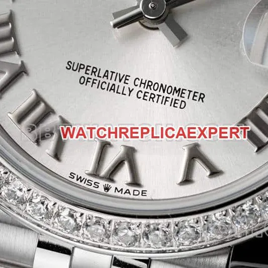 ARF FactoryRolex log top-tier 1:1super silver gray plate Roman numerals 31mm five grid link 278384front live photo