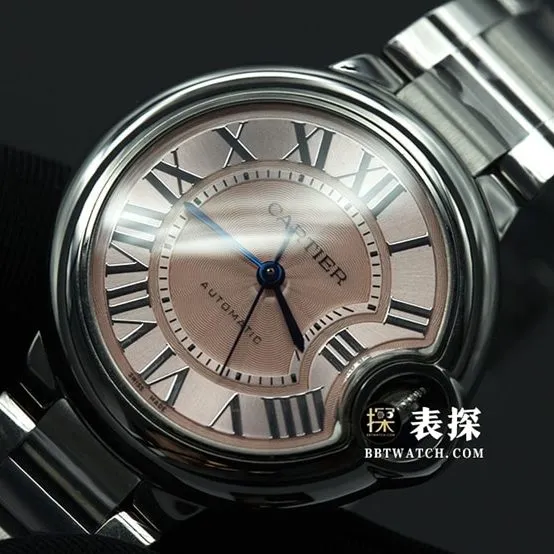 TW factory blue balloon Cartier1:1replica watch pink plate steel bracelet model W6920100caseback live photo