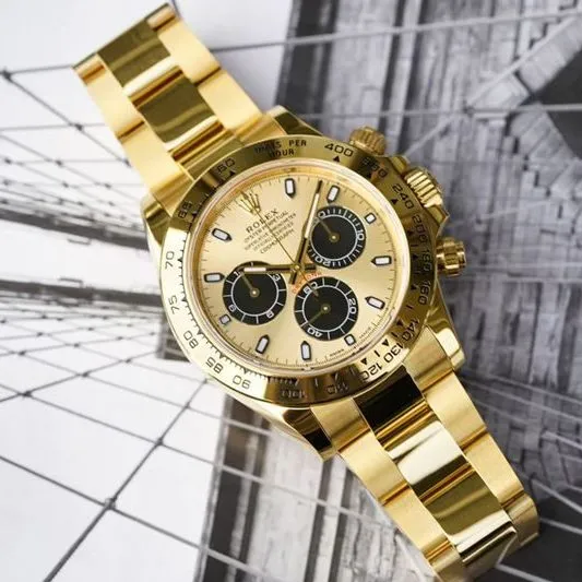 Rolexreplica watch Cosmograph Daytona all gold series watch front view