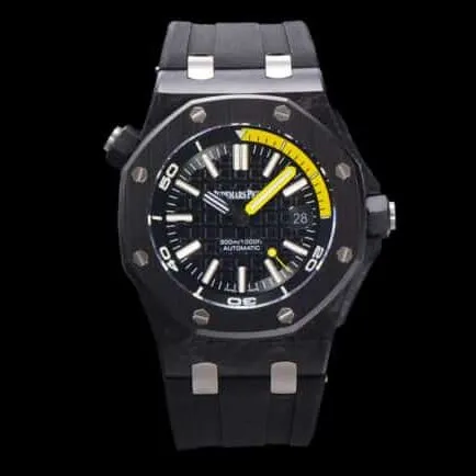 top-tier replicaIP factory Audemars Piguet15707 black ceramic classic ceramic material watch front view