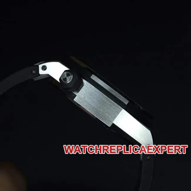 ZF FactoryAudemars Piguettop-tier watch Royal Oak15703top-tier quality super lume men's black dialsteel braceletautomatic movement watch front view
