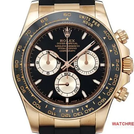 ZF Factory Rolex Daytona Watch Black Dial Rose Gold Case 4131 Mechanical Back Real Shot
