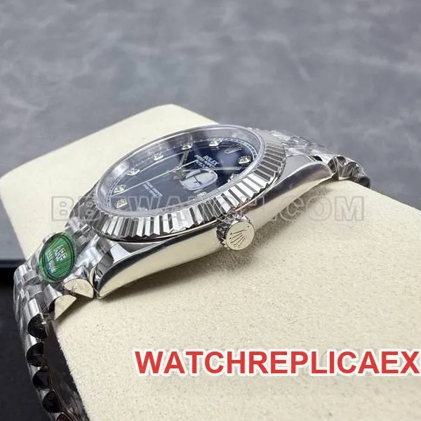 Rolex collectible watch ARF Factory log 41mm blue dial3235 steel bracelet front live photo