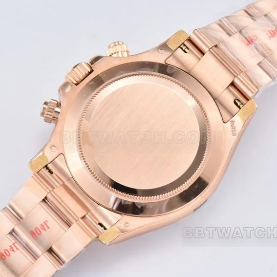 Factory C RolexDaytonatop-tier 1:1high-quality replicawhite dialrose goldsteel braceletm116505-0010side live photo