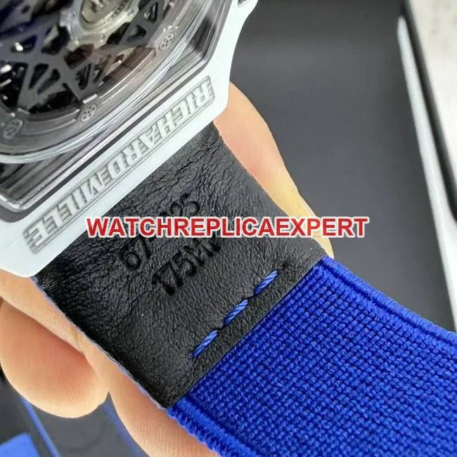 collectible watch UMI factory Richard Mille hollow plate white shell mechanical RM67-02front live photo