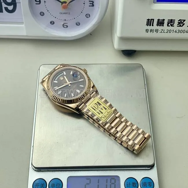 collectible watch Rolexrose goldPPM factory Day-Date mechanical brown dial braceletlive photos