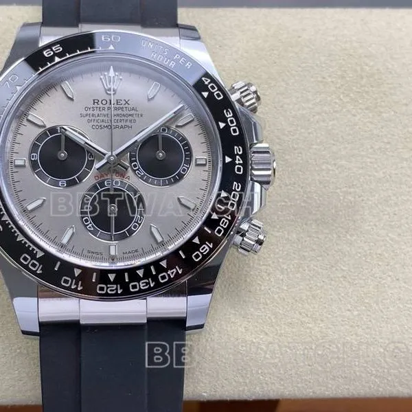 Rolex watch ARF FactoryDaytona gray plate 4131 rubber model front live photo