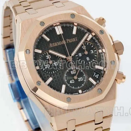 APS factory Audemars PiguetRoyal Oak1:1super ink green dialrose gold26240caseback live photo