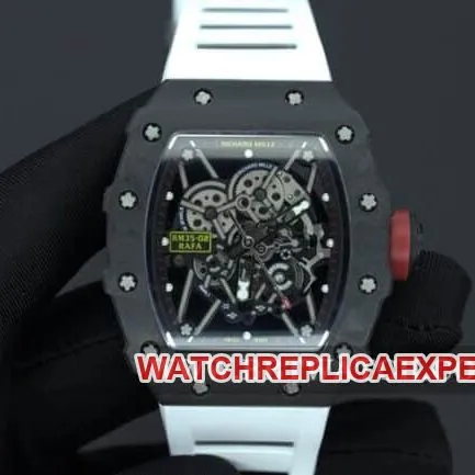 KV Factorytop-tier watch Richard Mille automatic movement men's black dialrubber strap watch side view