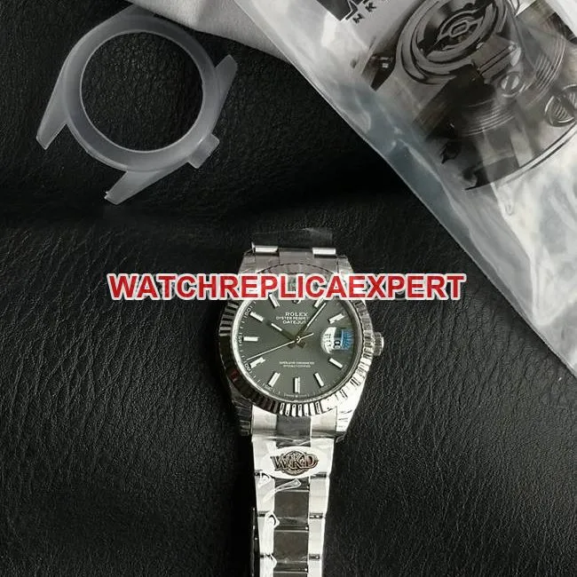 WKD Factory Top Watch Rolex Datejust 41mm Green Dial 126331 Real Shot Photo