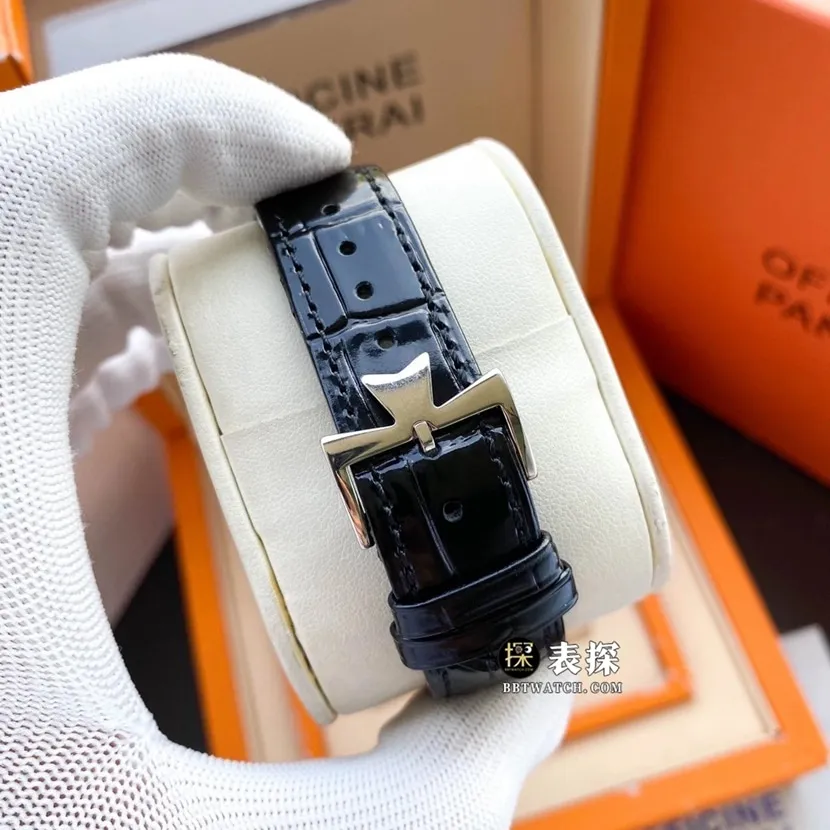 Vacheron Constantin Traditionnelle Top Watch, Men's White Dial Moon Phase Leather Strap, Actual Photos and Price, Back View