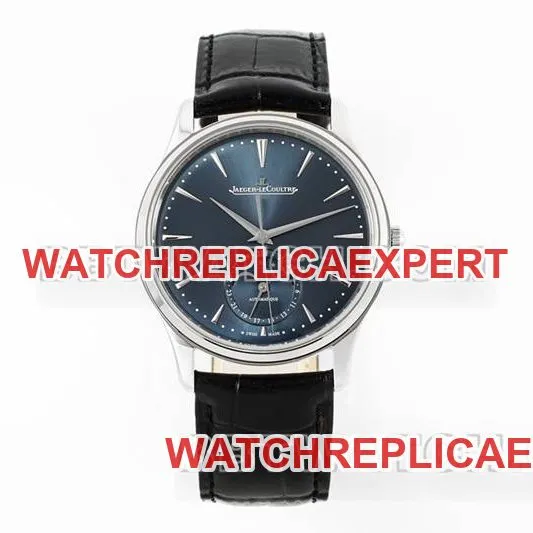 Jaeger-LeCoultre optimal watch ZF Factory master 39mm blue dialmoon phase925movementleather strap front live photo
