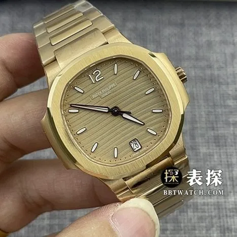 3K FactoryPatek Philippe sporty and elegant 71181:1top-tier watch women's honey gold silver plate steel bracelet model pictures and prices side live photo