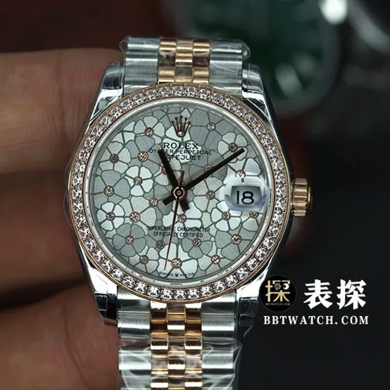 GS factory Rolex women's Datejust1:1super watch ladies' Gypsophila steel bracelet model pictures and prices clasplive photos