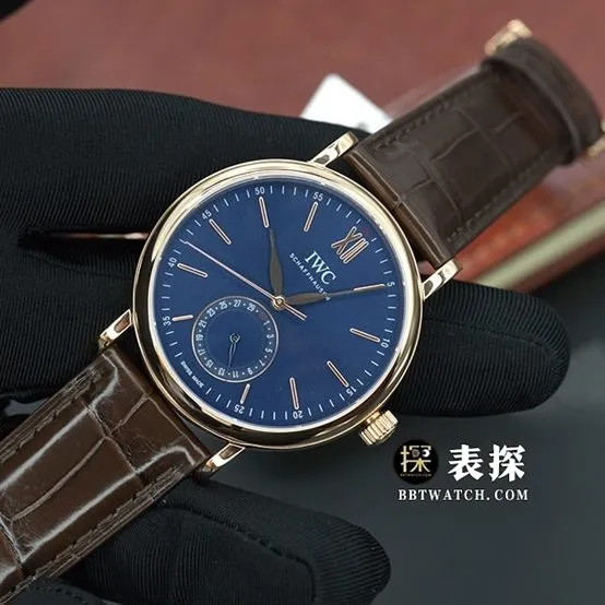 Portofino IWC1:1replica watch blue dialleather strap model IW359201clasplive photos