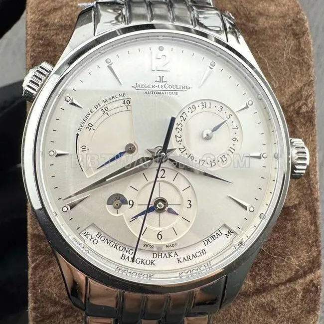 collectible watch Jaeger-LeCoultre9F factory master silver dial mechanical 1428421front live photo