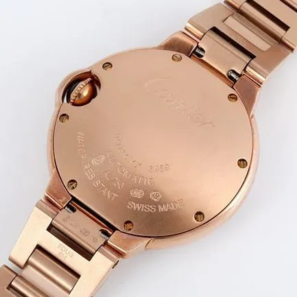 V6 factory Cartiertop-tier watch automatic movementsteel bracelet blue balloon series women's white dial watch clasp picture