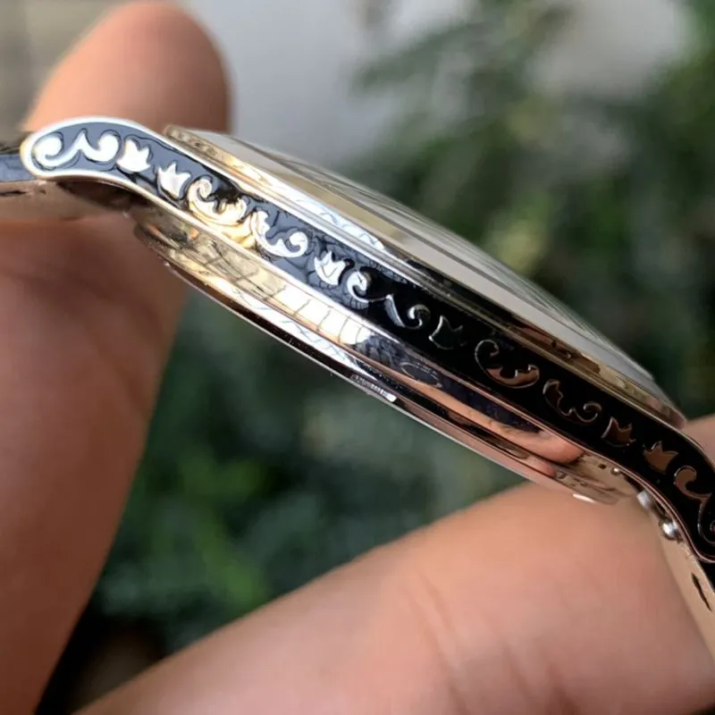 Patek Philippereplica watch 5088 series engraved men's mechanical watch front view