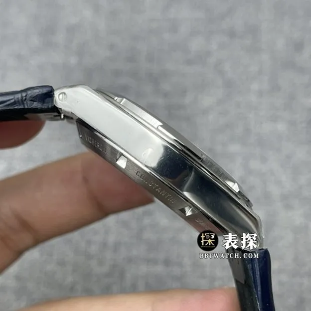 8F factory Vacheron Constantin top-tier high-quality watch men's blue dialleather strap model pictures and prices side live photo