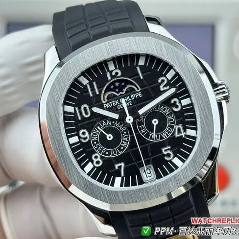 collectible watch Patek PhilippePPM factory Aquanautblack dial5261front live photo