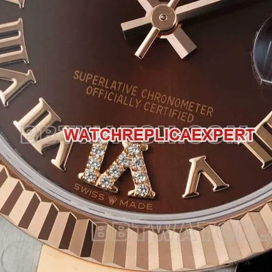 ARF FactoryRolex log top-tier brown plate 31mm gold three-lattice chain link 278271caseback live photo