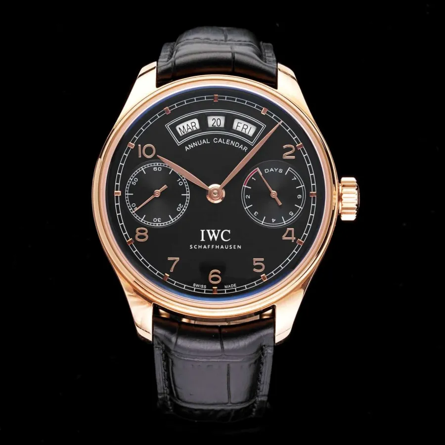 IWCIWCsuper watch Portuguese series annual calendar men's mechanical watch front view