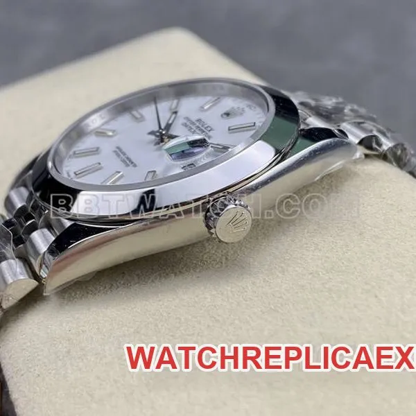 Rolex1:1replica watch ARF Factory log 41mm aperture white dial3235steel bracelet front live photo