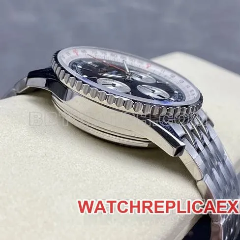 top-tier watch BreitlingBLS factory aviation chronographblack dialsteel bracelet model clasplive photos