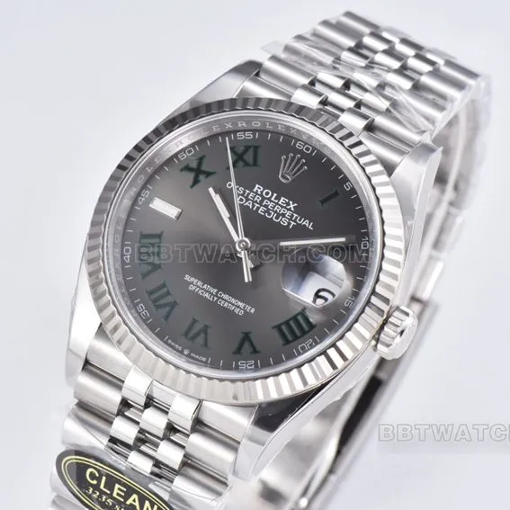 C Factory Rolex-Datejust top slate grey dial 36mm Jubilee bracelet m126234-0045 front actual photo
