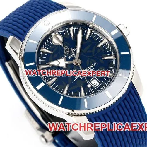 top-tier watch BLS factory super ocean culture Breitlingblue dial rubber braceletcaseback live photo