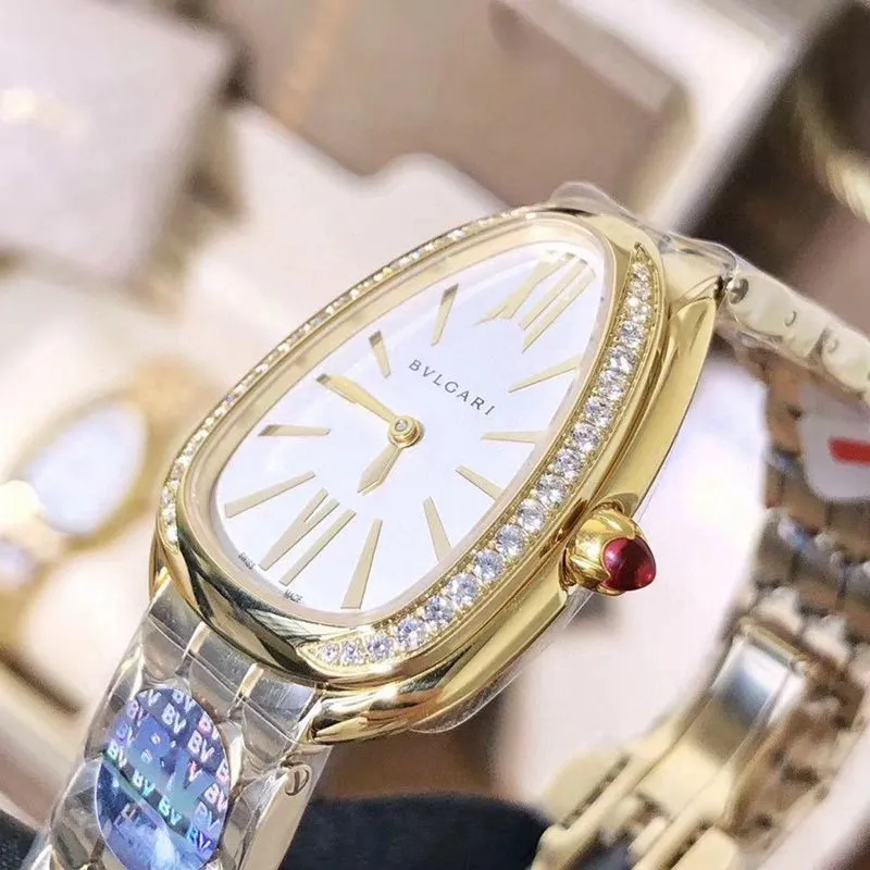 Bvlgarireplica watch ladies gilt snake shadow market highest version original mold opening clasp picture