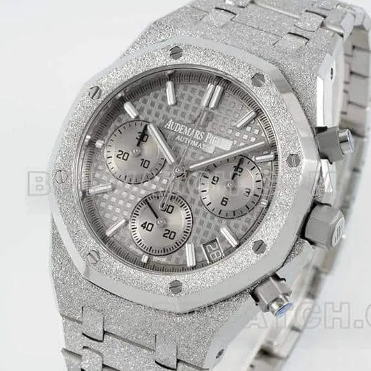 APS factory Audemars PiguetRoyal Oaktop-tier gray plate chronograph frost gold 26240front live photo