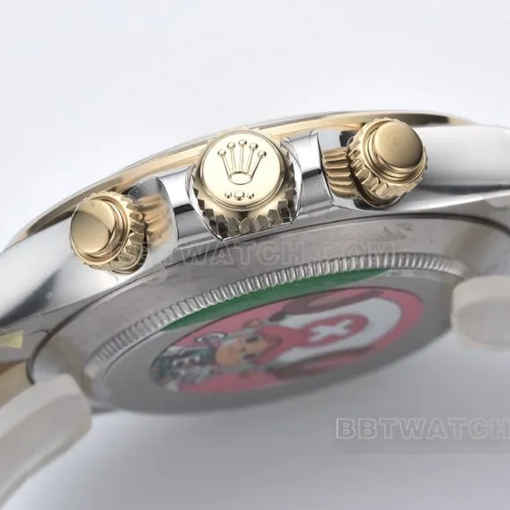 Factory C Rolex Daytona1:1super gold disc gold steel bracelet model m116503-0003front live photo
