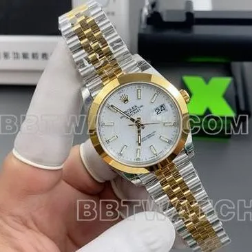 1:1replica watch log VS FactoryRolexwhite dial3235 mechanical 36mmfront live photo