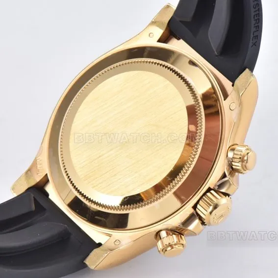Factory C RolexDaytona1:1super mother-of-pearl disc yellow gold rubber model m116518ln-0045side live photo