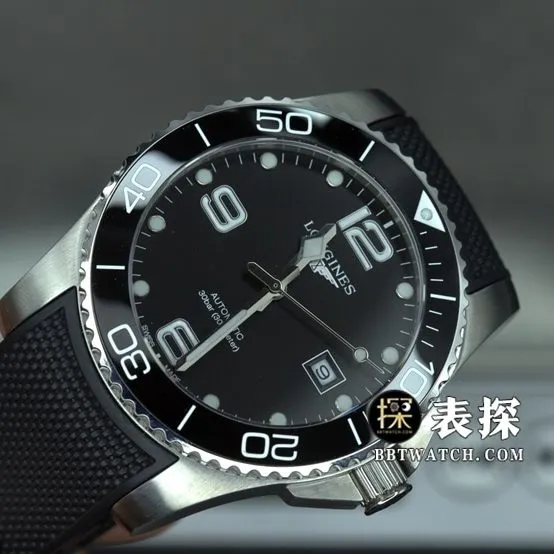 ZF FactoryLongines Concas top-tier watch men's black dial rubber model pictures and prices front live photo
